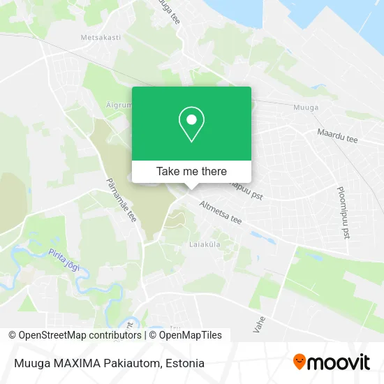 Карта Muuga MAXIMA Pakiautom
