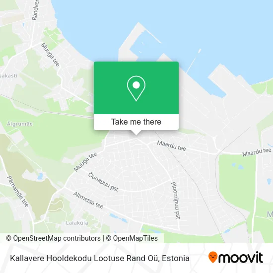 Карта Kallavere Hooldekodu Lootuse Rand Oü