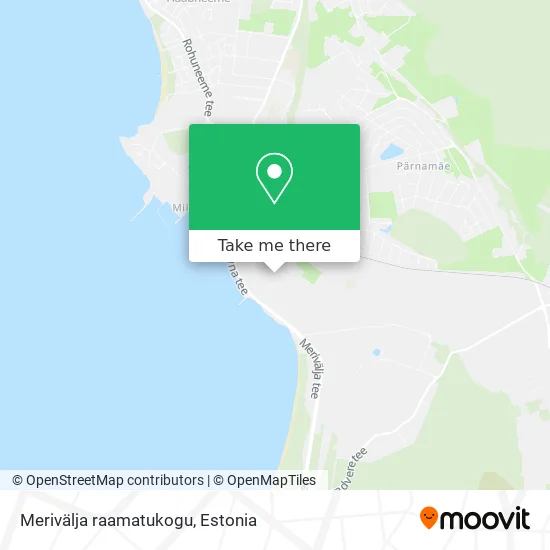 Карта Merivälja raamatukogu