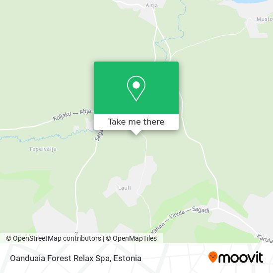 Oanduaia Forest Relax Spa map