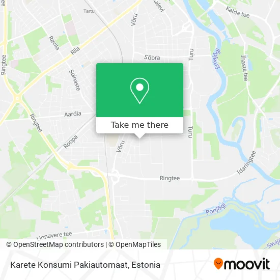 Karete Konsumi Pakiautomaat map