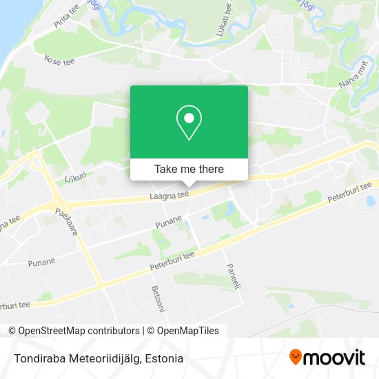 Карта Tondiraba Meteoriidijälg
