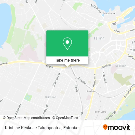Карта Kristiine Keskuse Taksopeatus