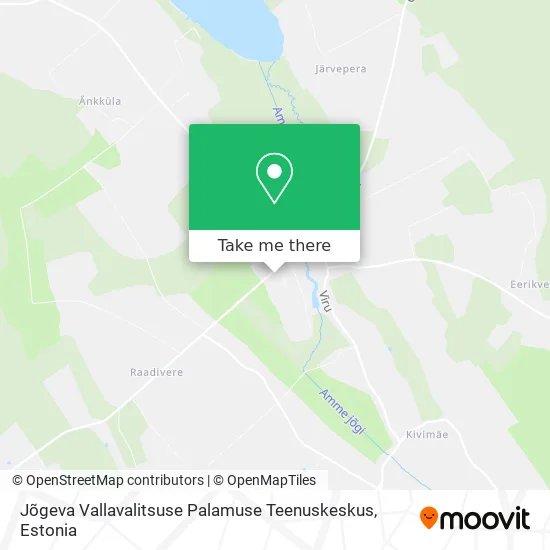 Карта Jõgeva Vallavalitsuse Palamuse Teenuskeskus
