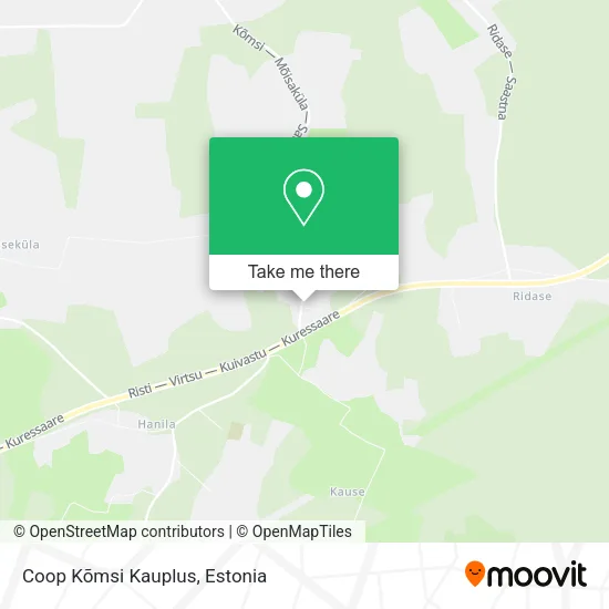 Карта Coop Kõmsi Kauplus