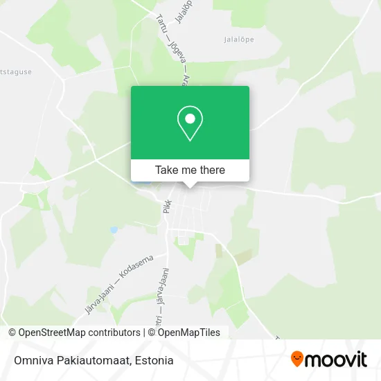 Карта Omniva Pakiautomaat