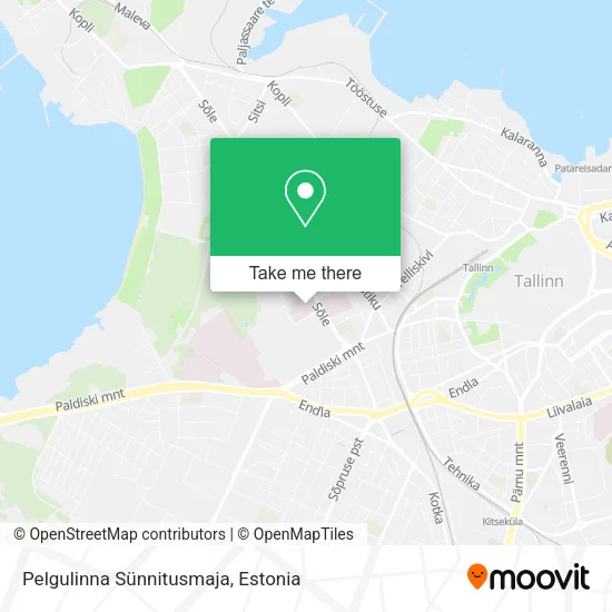 Карта Pelgulinna Sünnitusmaja