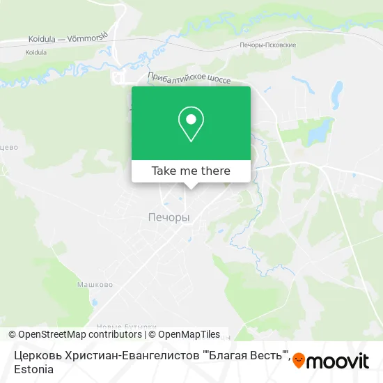 Карта Церковь Христиан-Евангелистов ""Благая Весть""