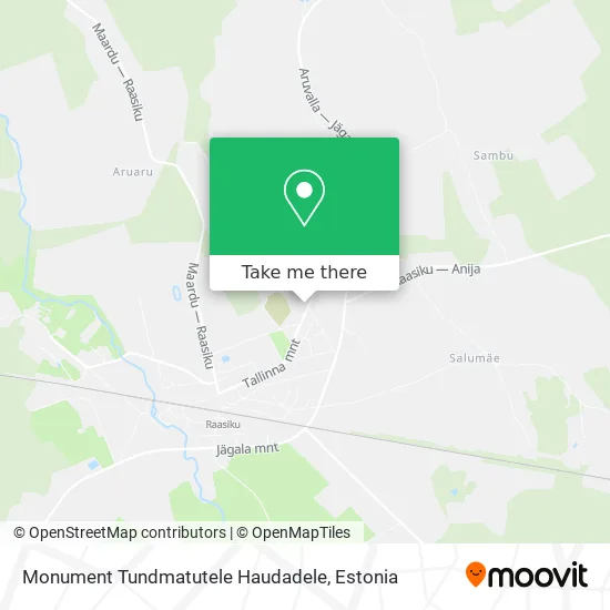 Monument Tundmatutele Haudadele map