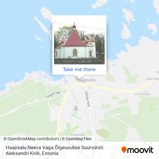 Haapsalu Neeva Vaga Õigeusulise Suurvürsti Aleksandri Kirik map