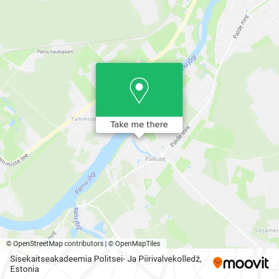 Карта Sisekaitseakadeemia Politsei- Ja Piirivalvekolledž
