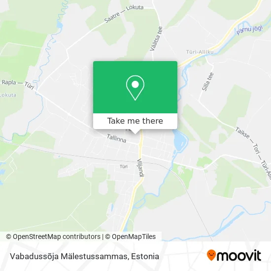 Карта Vabadussõja Mälestussammas