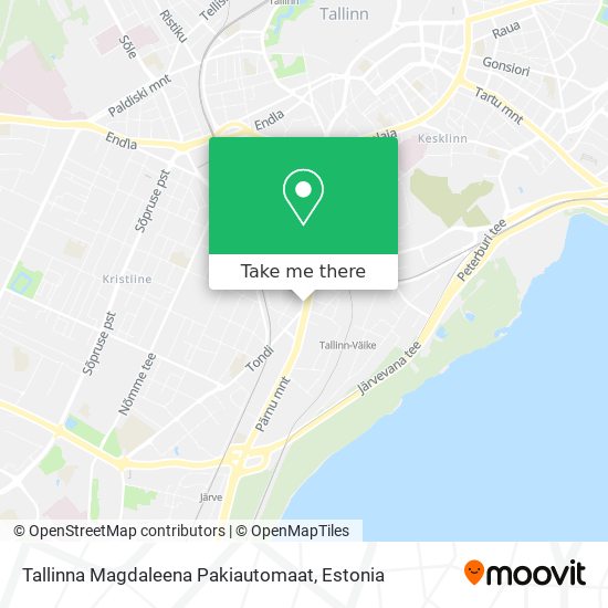 Карта Tallinna Magdaleena Pakiautomaat
