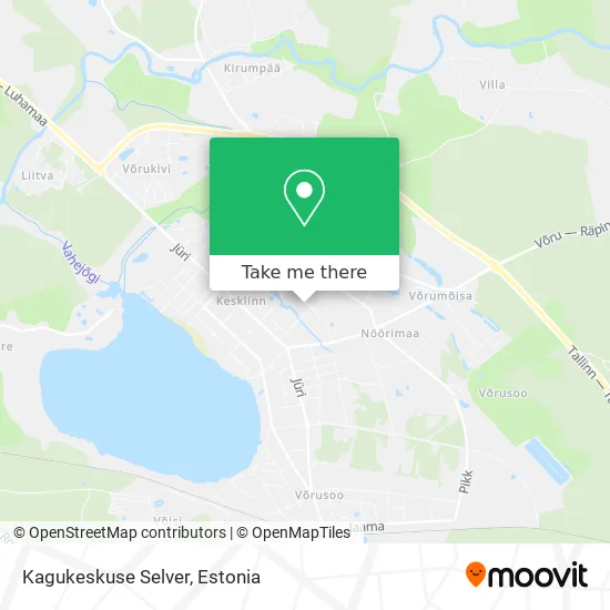 Карта Kagukeskuse Selver