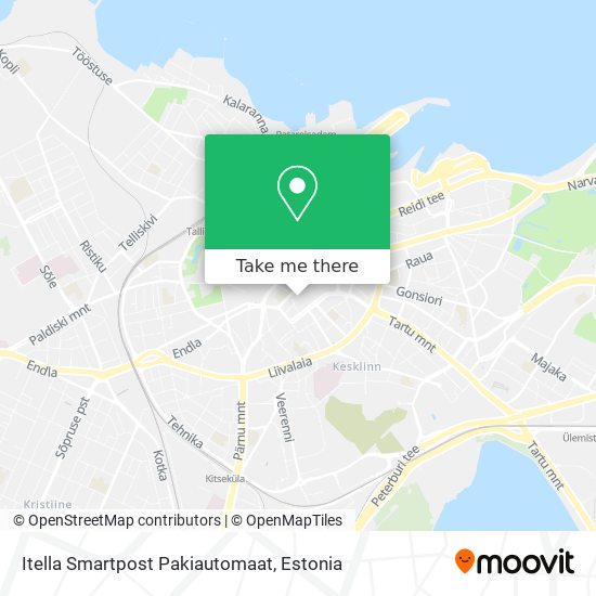 Itella Smartpost Pakiautomaat map