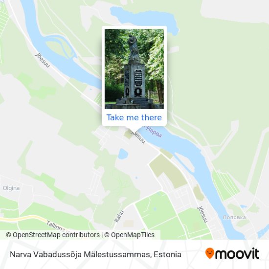 Карта Narva Vabadussõja Mälestussammas