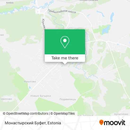 Карта Монастырский Буфет