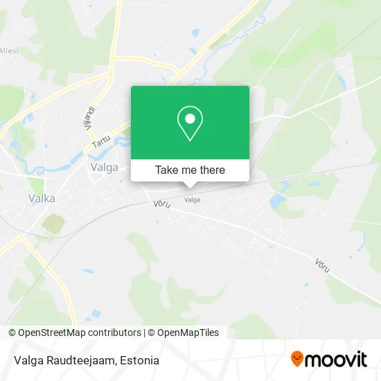 Карта Valga Raudteejaam