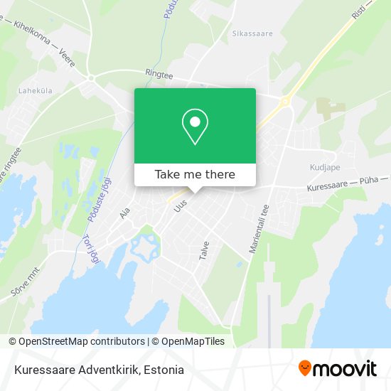 Карта Kuressaare Adventkirik