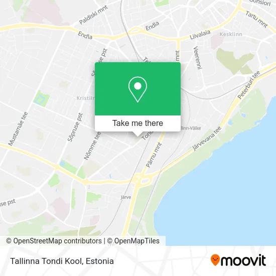 Карта Tallinna Tondi Kool