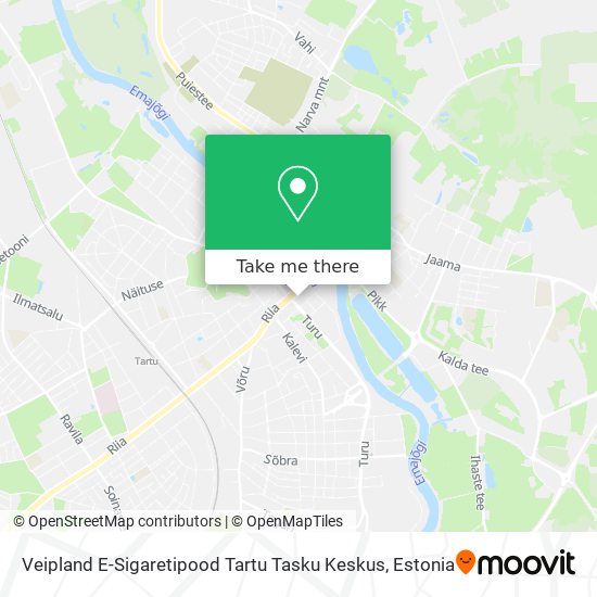 Veipland E-Sigaretipood Tartu Tasku Keskus map