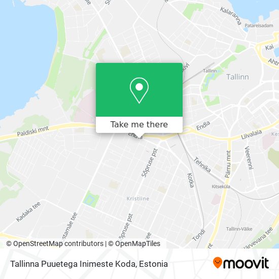 Tallinna Puuetega Inimeste Koda map
