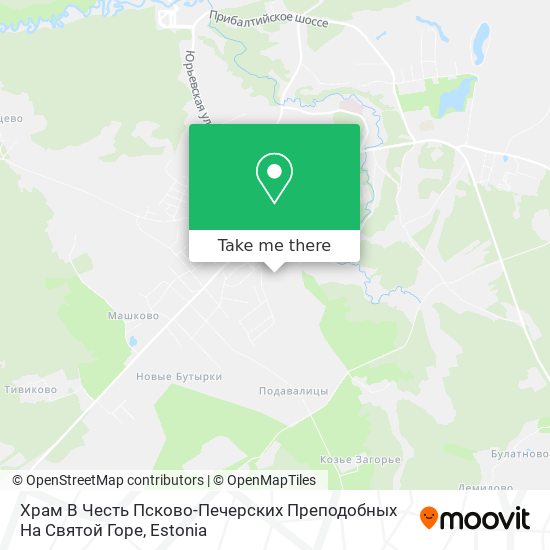 Храм В Честь Псково-Печерских Преподобных На Святой Горе map