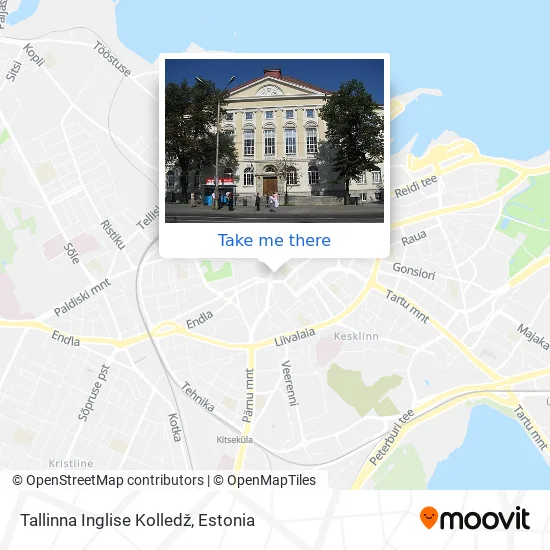 Карта Tallinna Inglise Kolledž