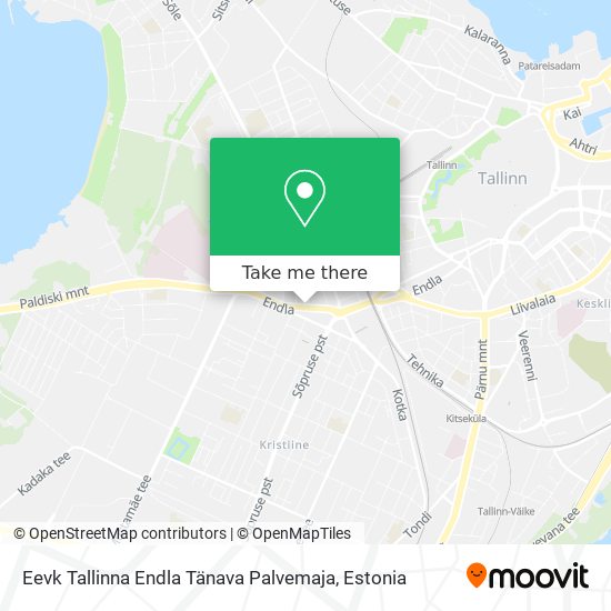 Карта Eevk Tallinna Endla Tänava Palvemaja