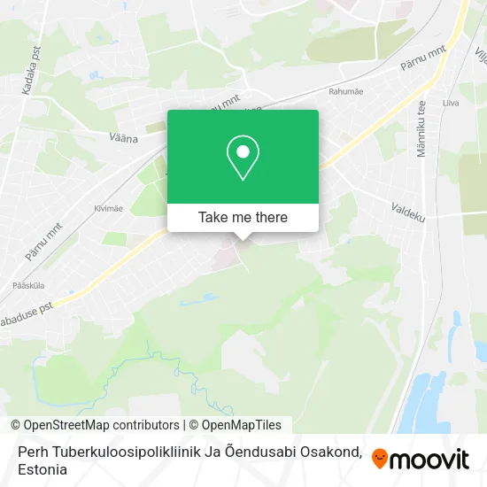 Карта Perh Tuberkuloosipolikliinik Ja Õendusabi Osakond