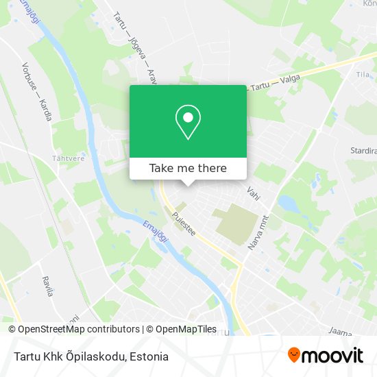 Карта Tartu Khk Õpilaskodu