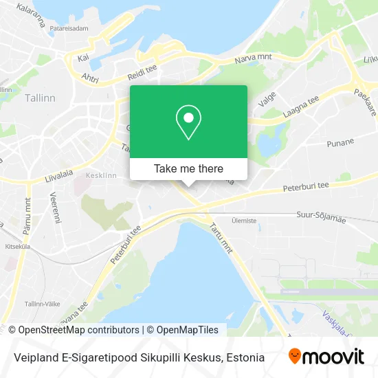 Карта Veipland E-Sigaretipood Sikupilli Keskus
