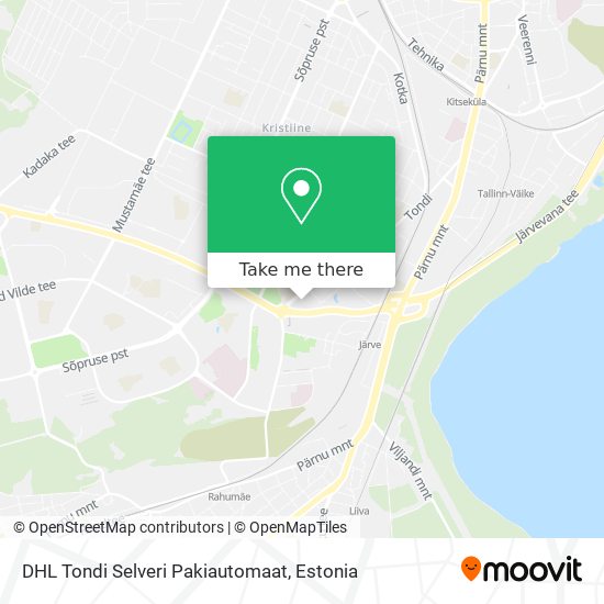 DHL Tondi Selveri Pakiautomaat map