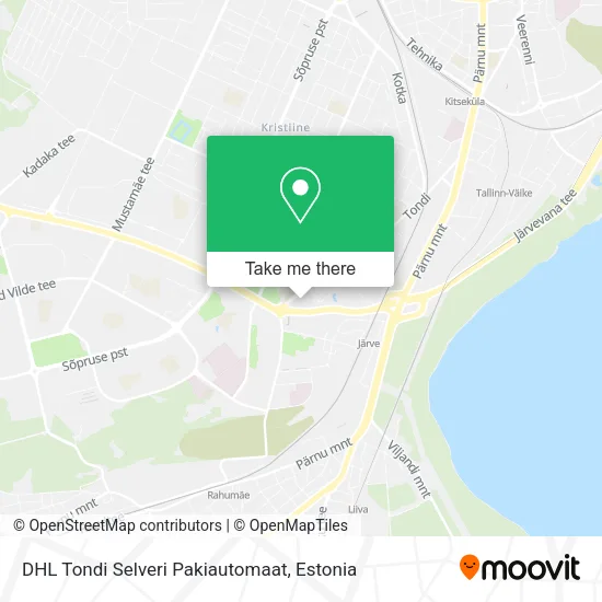 Карта DHL Tondi Selveri Pakiautomaat