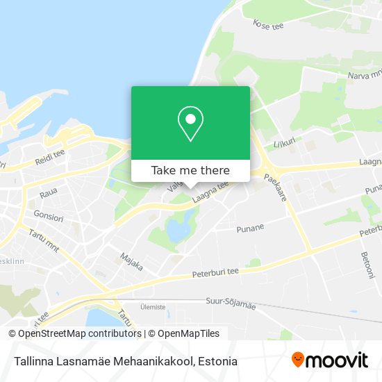 Tallinna Lasnamäe Mehaanikakool map