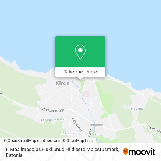 II Maailmasõjas Hukkunud Hiidlaste Mälestusmärk map