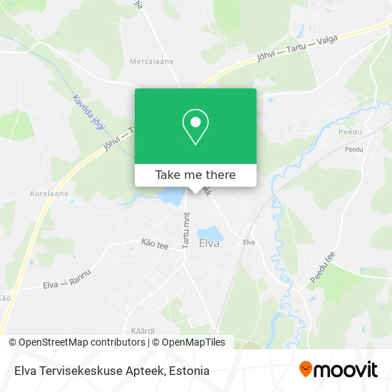Карта Elva Tervisekeskuse Apteek