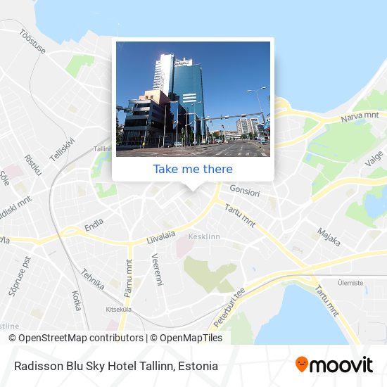 Карта Radisson Blu Sky Hotel Tallinn