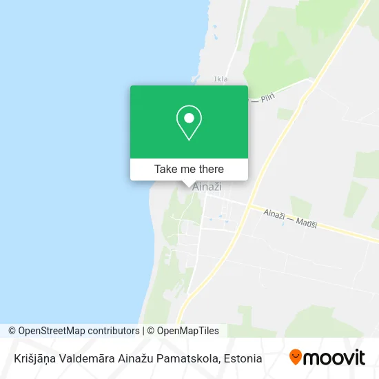 Карта Krišjāņa Valdemāra Ainažu Pamatskola