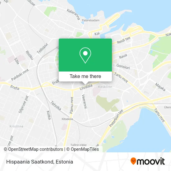 Hispaania Saatkond map