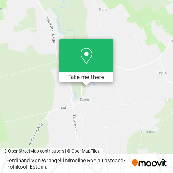 Карта Ferdinand Von Wrangelli Nimeline Roela Lasteaed-Põhikool