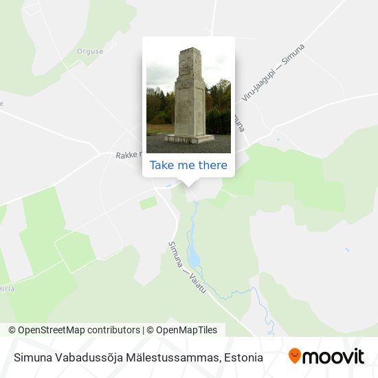 Simuna Vabadussõja Mälestussammas map