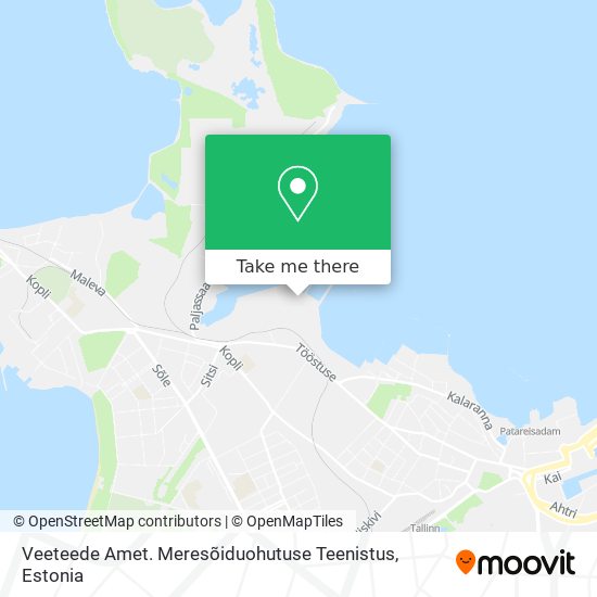 Veeteede Amet. Meresõiduohutuse Teenistus map