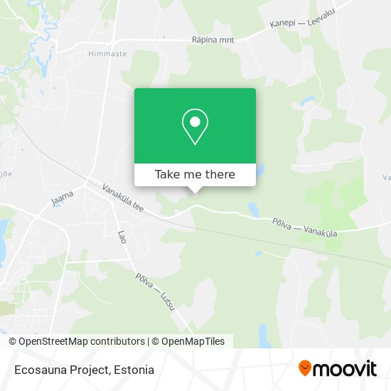 Ecosauna Project map