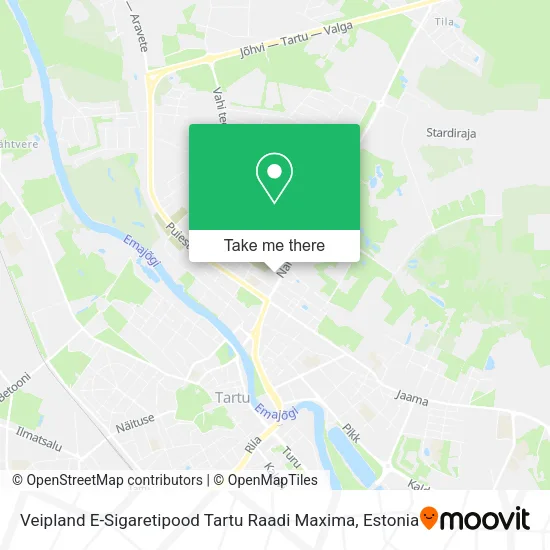 Карта Veipland E-Sigaretipood Tartu Raadi Maxima