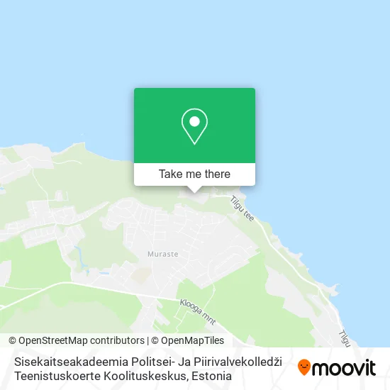 Карта Sisekaitseakadeemia Politsei- Ja Piirivalvekolledži Teenistuskoerte Koolituskeskus