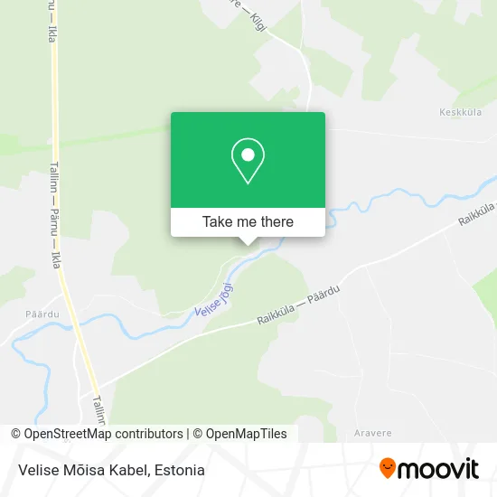 Карта Velise Mõisa Kabel