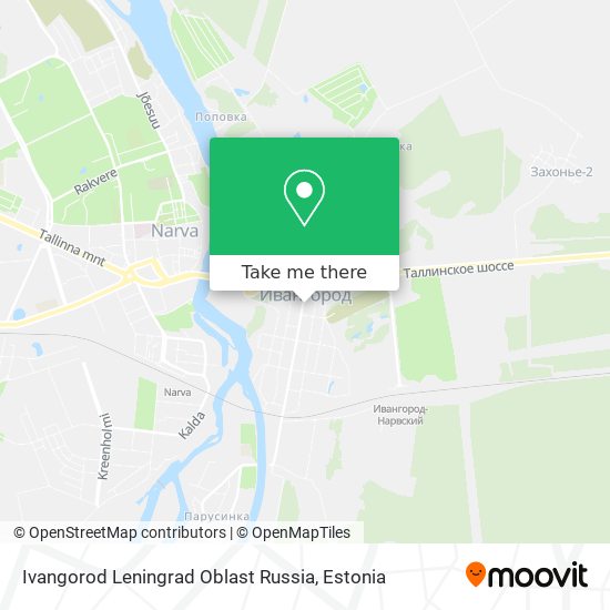 Ivangorod Leningrad Oblast Russia map