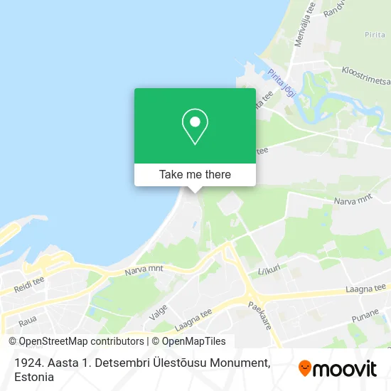 Карта 1924. Aasta 1. Detsembri Ülestõusu Monument