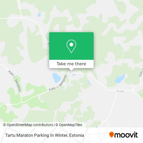 Tartu Maraton Parking In Winter map